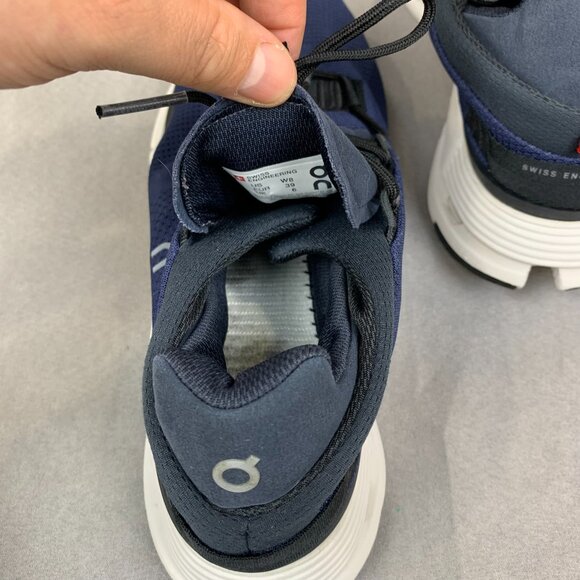 On Cloud Womens Running Shoes Size 8 Navy Blue White Cloudnova 2699114 Athletic - Picture 9 of 12